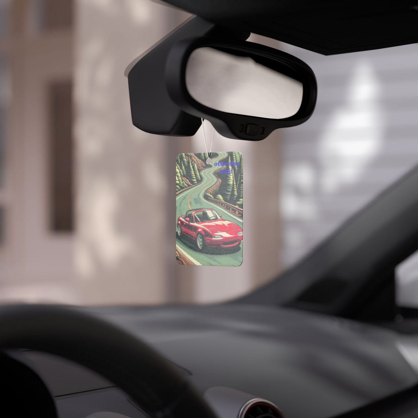 Miata boi car air freshener in pine scent