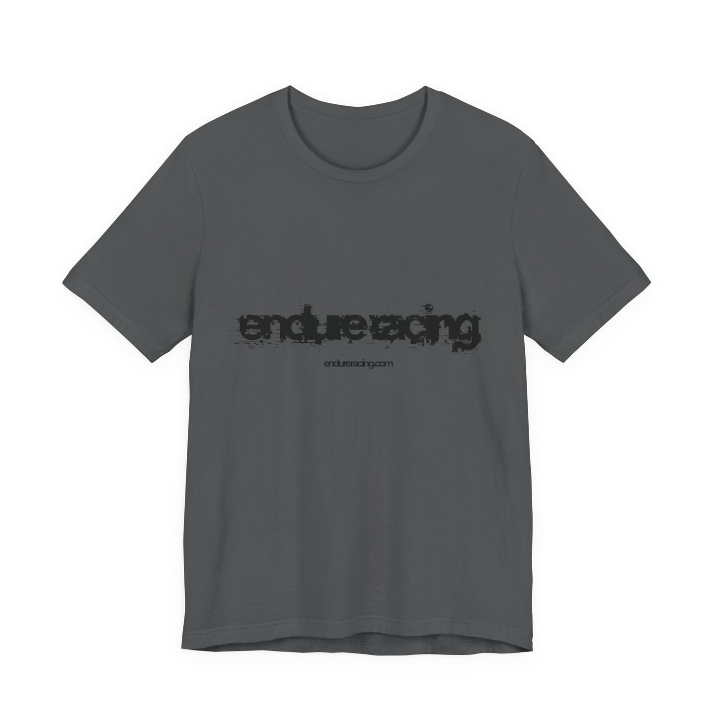 Glitch tee W back print in asphalt