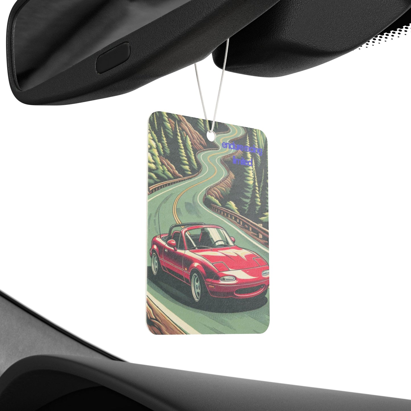 Miata boi car air freshener in pine scent