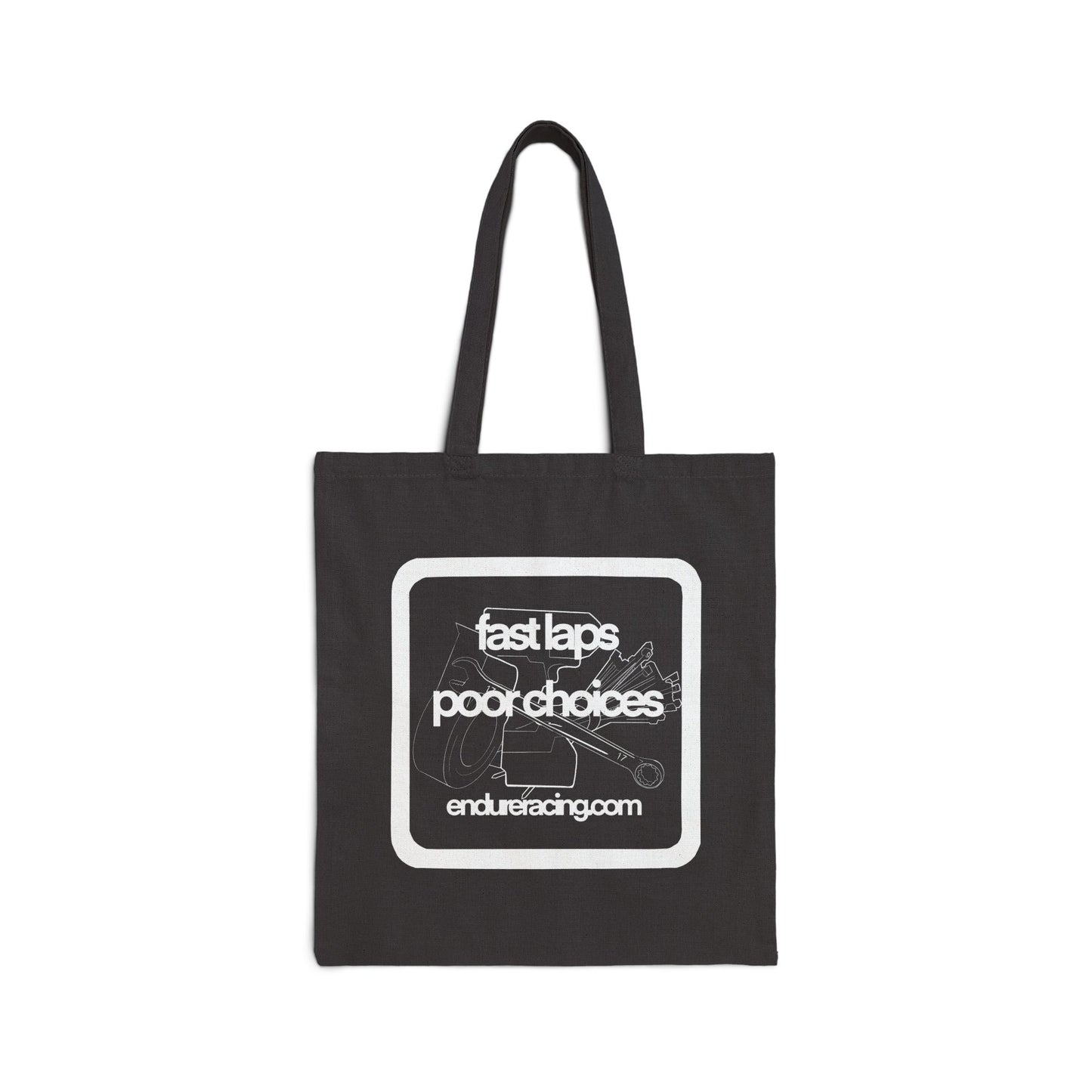 Fast Laps Poor Choices Canvas Tote Bag