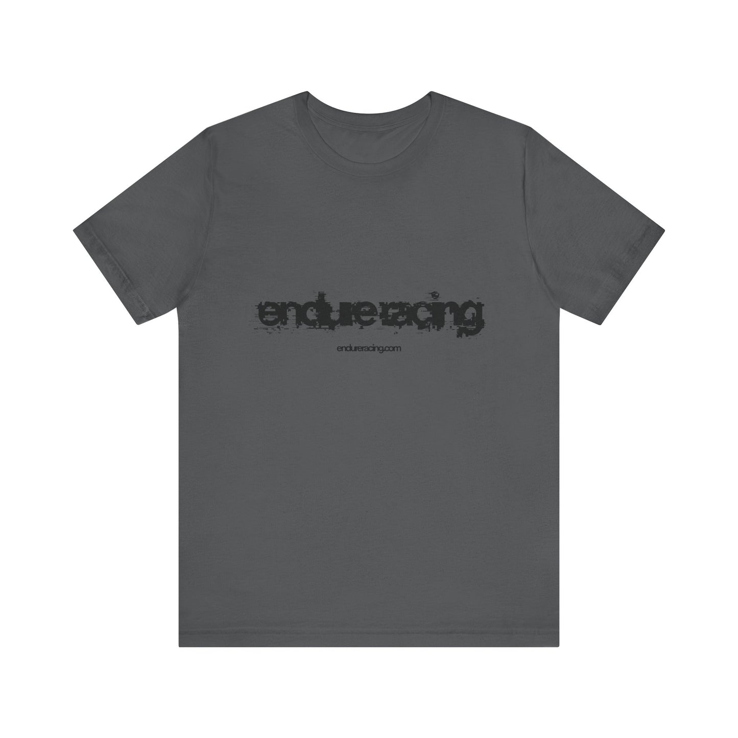 Glitch tee W back print in asphalt