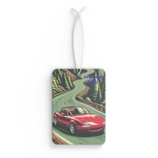 Miata boi car air freshener in pine scent