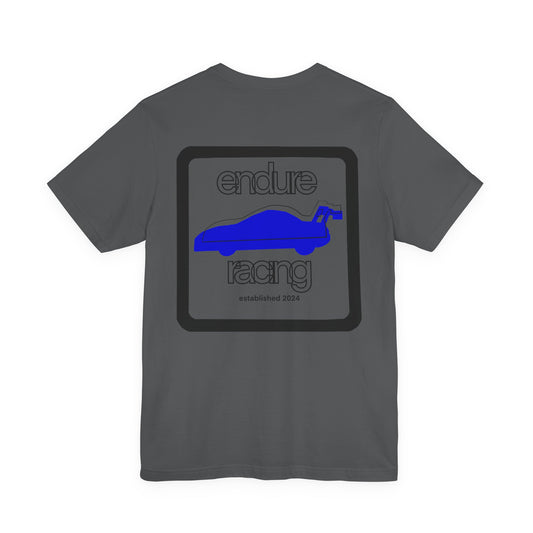 Square logo tee w back print